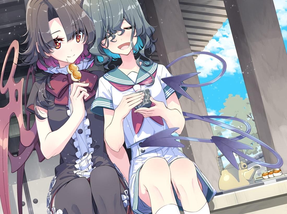 This is a pixiv picture whose title is 縁側日和.