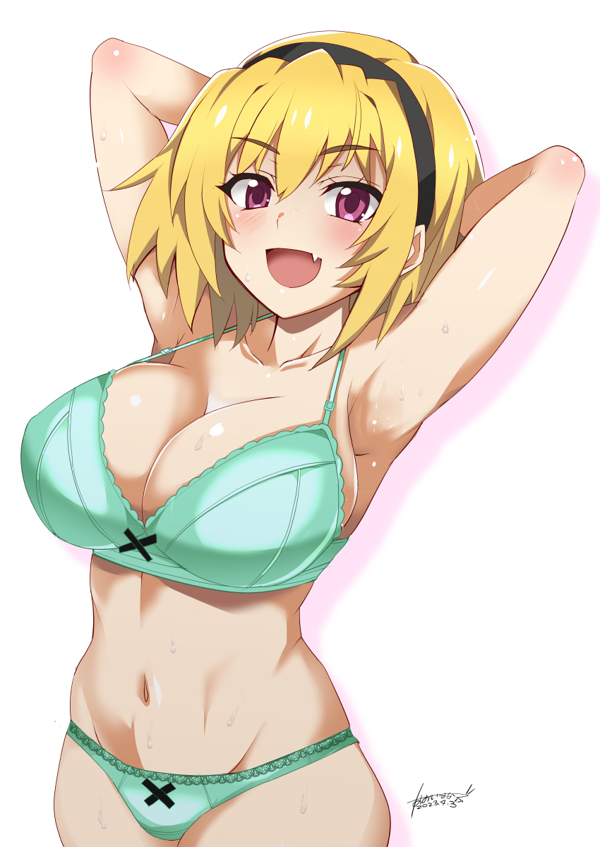 This is a pixiv picture whose title is 下着沙都子.