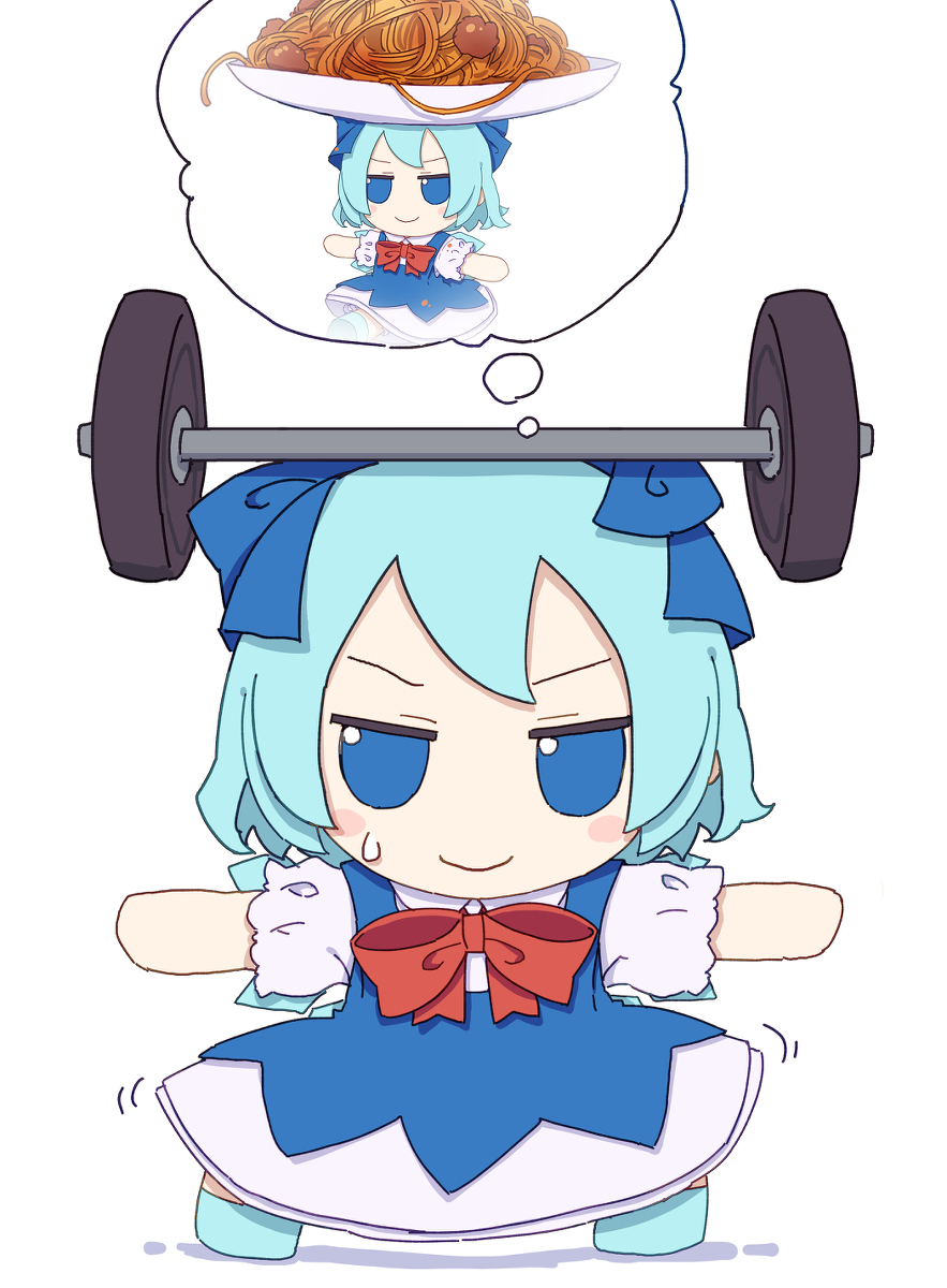 This is a pixiv picture whose title is いつか大盛パスタを運びたい ᗜˬᗜ.