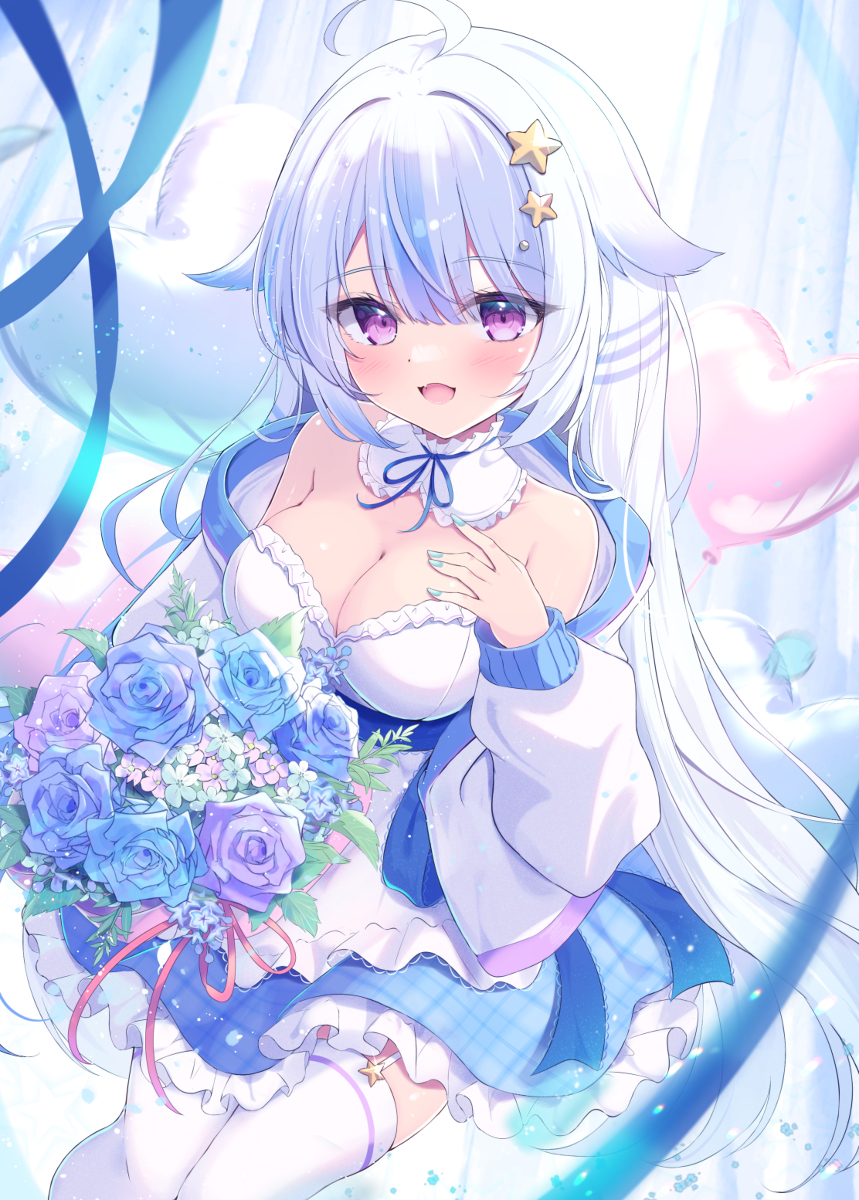 This is a pixiv picture whose title is 💙.