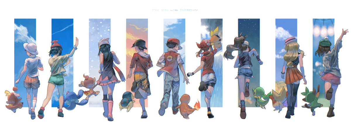 This is a pixiv picture whose title is MY life with Pokemon.