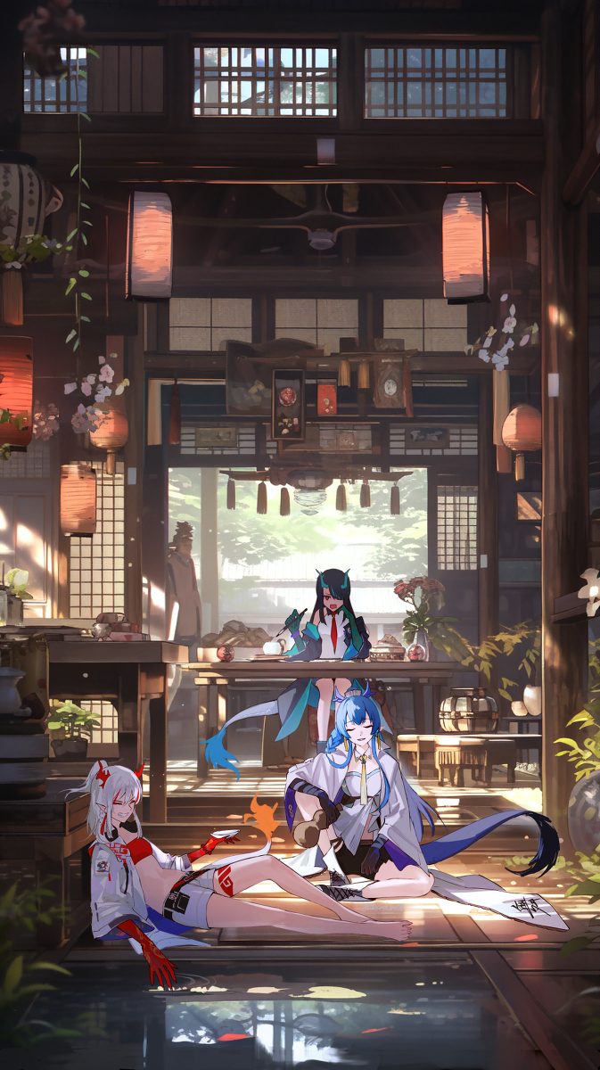 This is a pixiv picture whose title is 🐉姉妹.