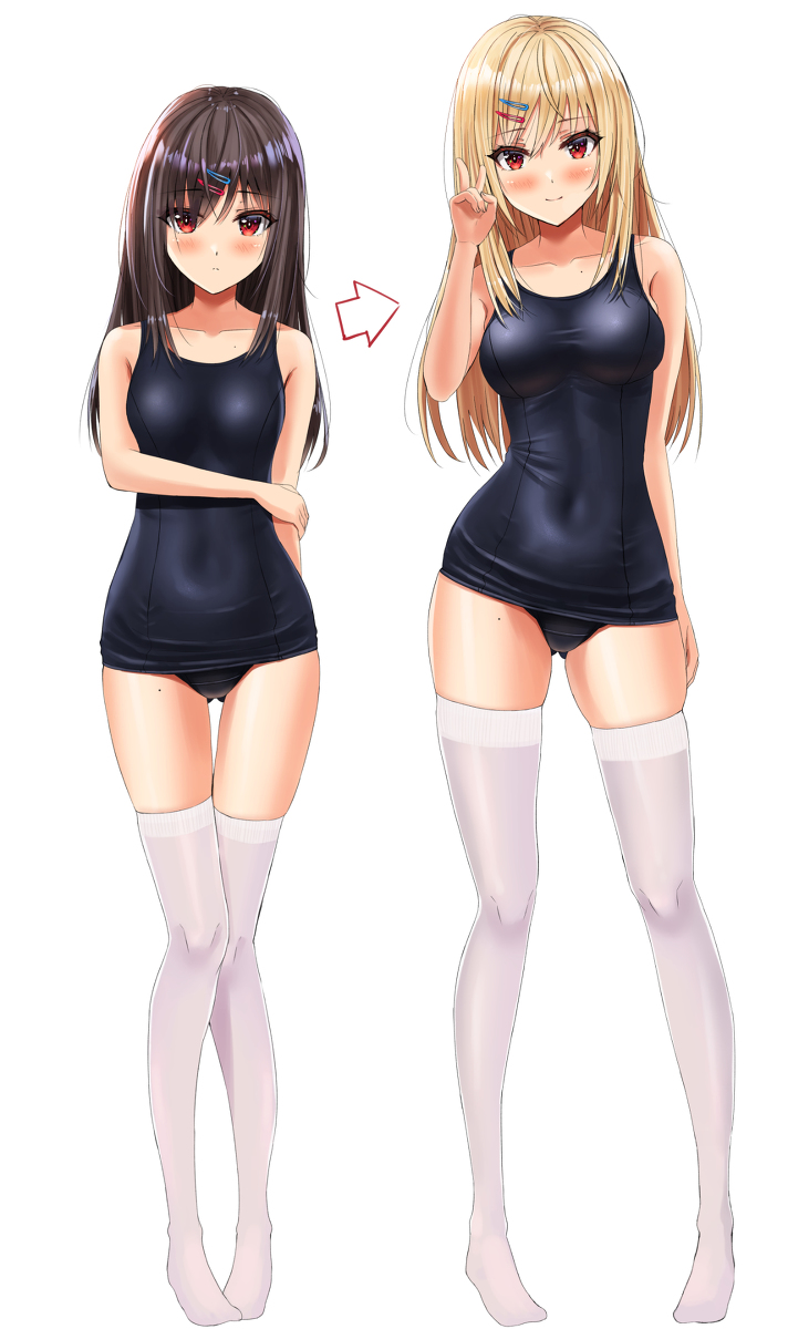 This is a pixiv picture whose title is 成長過程～.