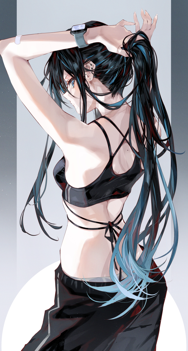 This is a pixiv picture whose title is 💙.