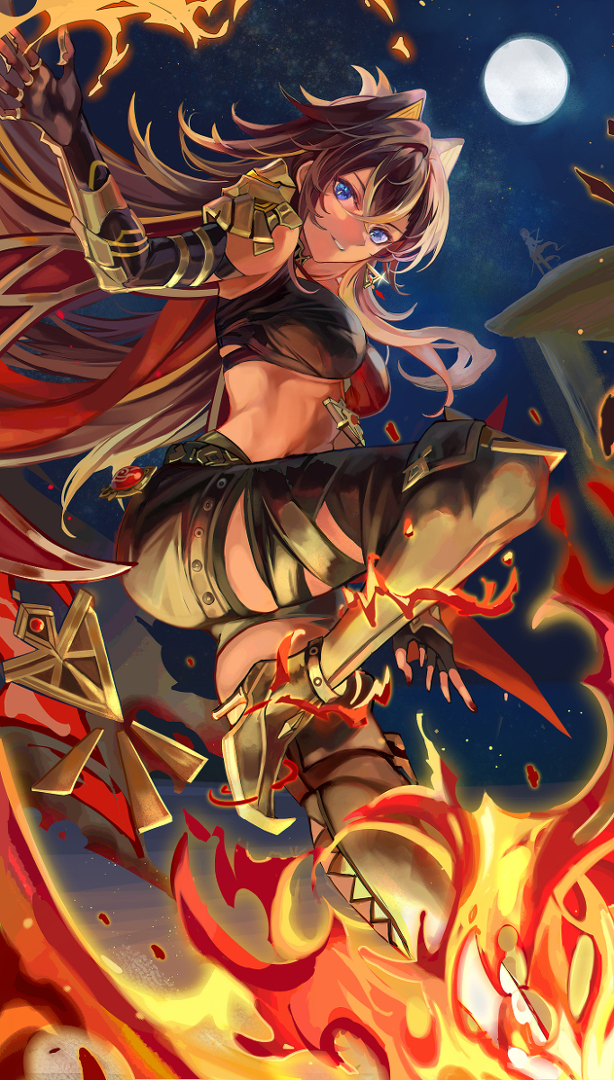 This is a pixiv picture whose title is 🔥.