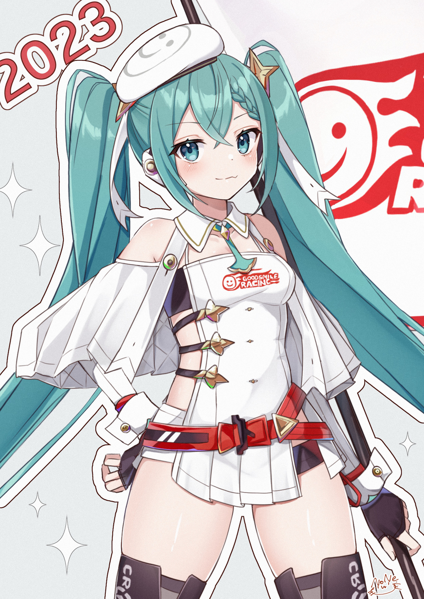 This is a pixiv picture whose title is レーシングミク2023.