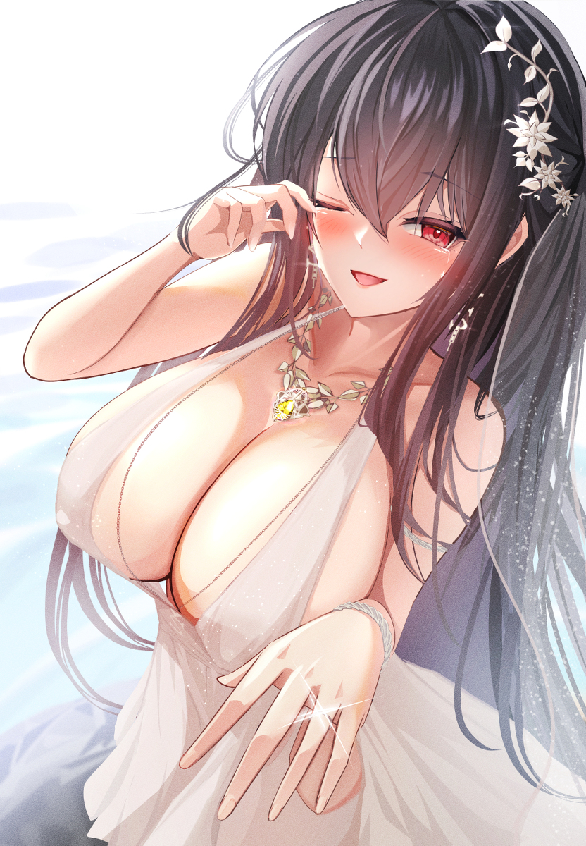 This is a pixiv picture whose title is 【アズレン】大鳳（結婚衣装）.