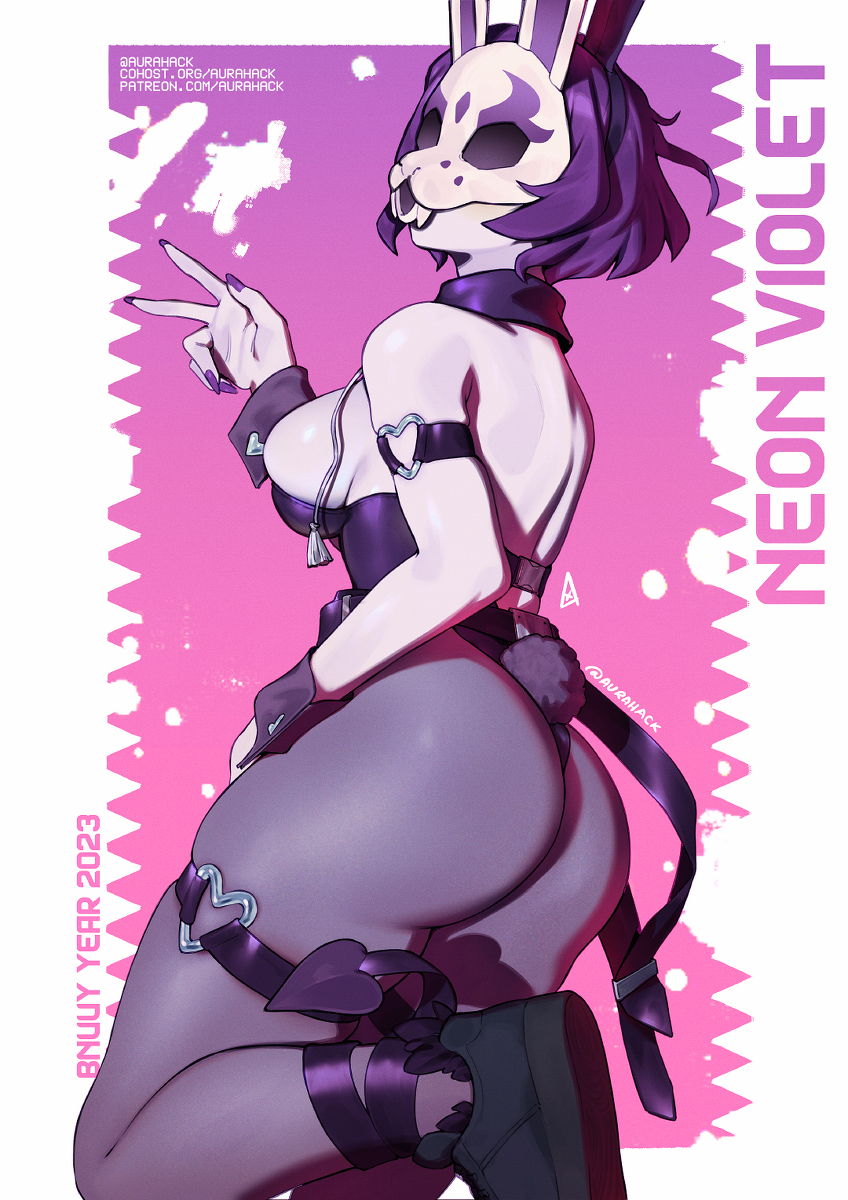 This is a pixiv picture whose title is NEON VIOLET.