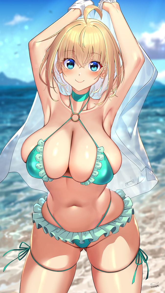 This is a pixiv picture whose title is 水着.