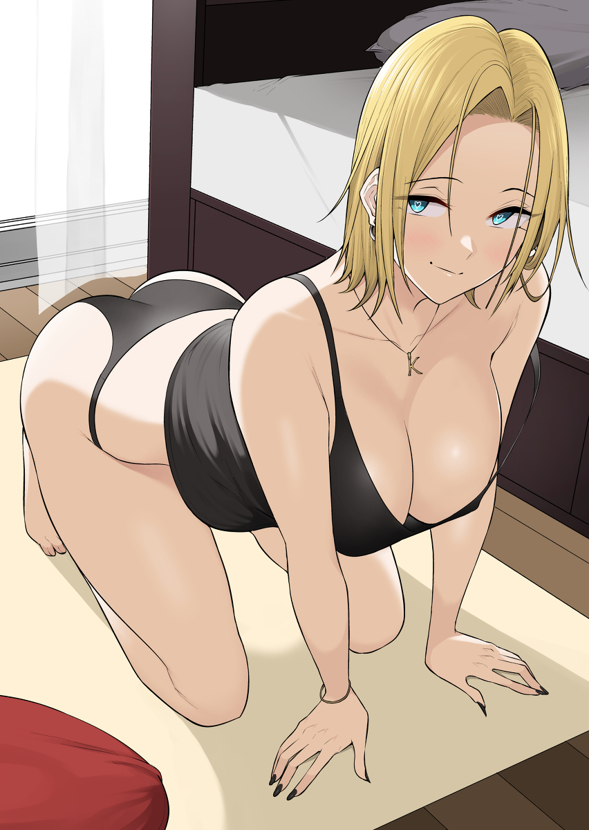 This is a pixiv picture whose title is 朝っぱらから誘惑してくるギャル.