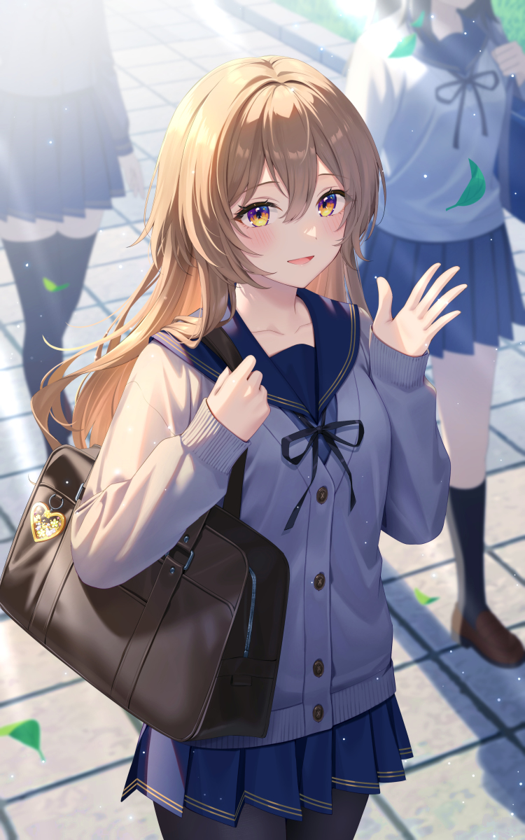 This is a pixiv picture whose title is 控えめに手を振り返してくれる先輩.