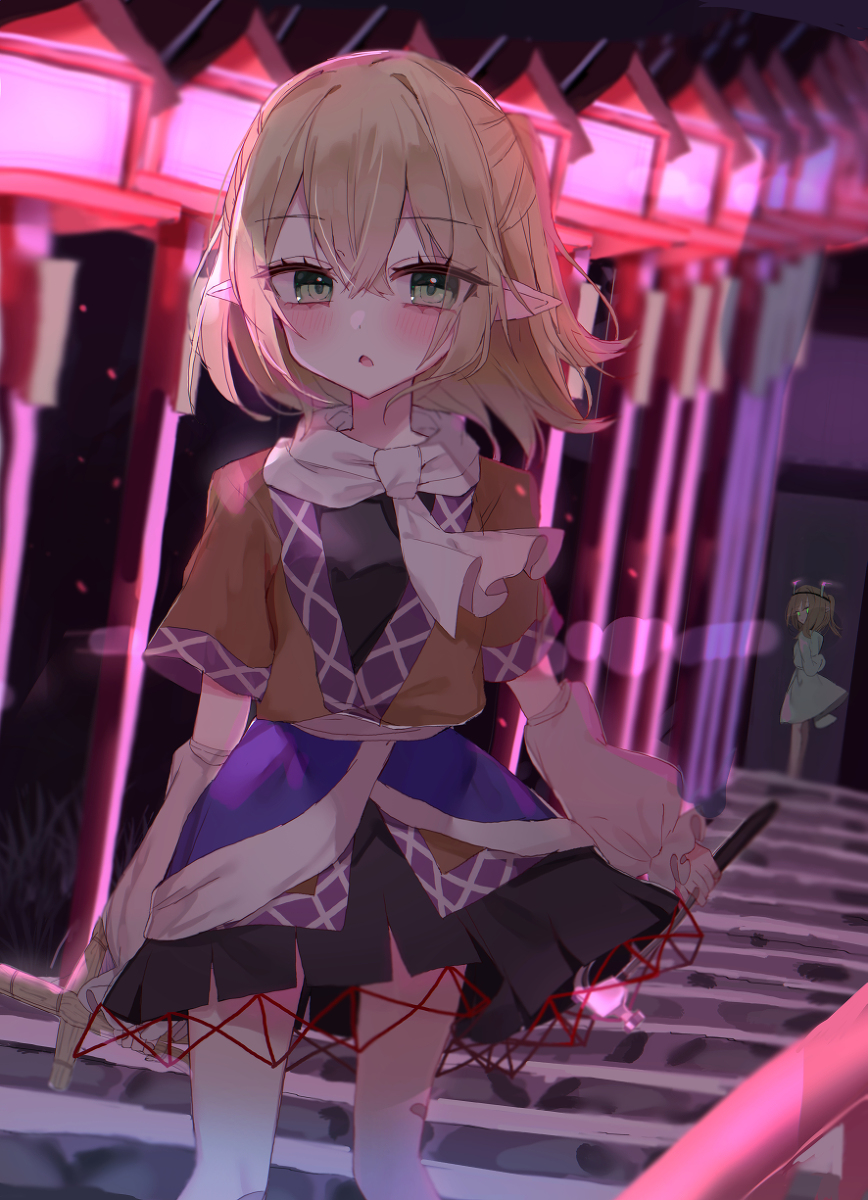 This is a pixiv picture whose title is 丑の刻参り.