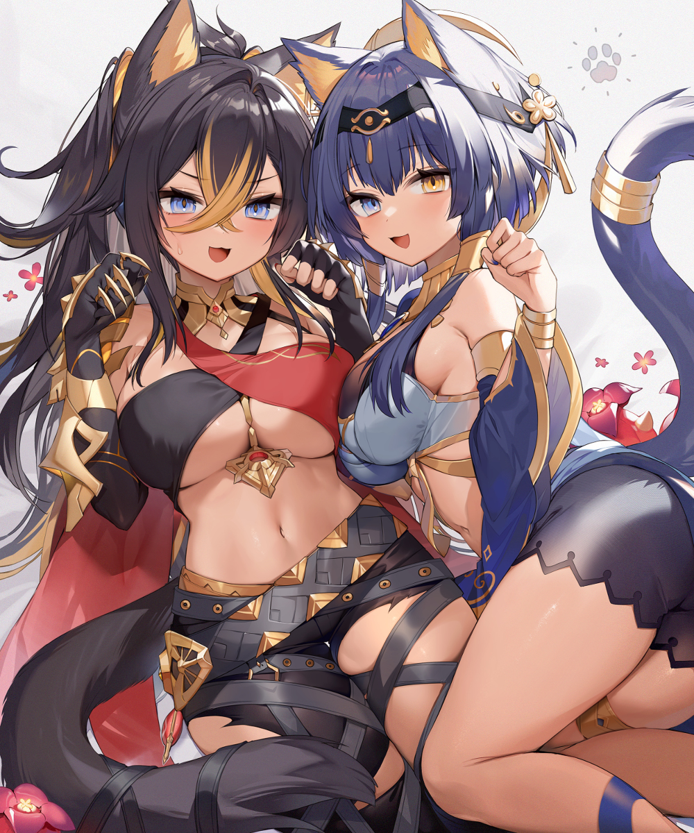 This is a pixiv picture whose title is 😺.