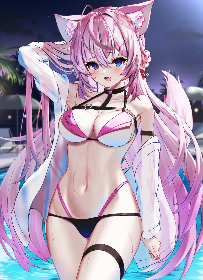 This is a pixiv picture whose title is ナイトプールこより.
