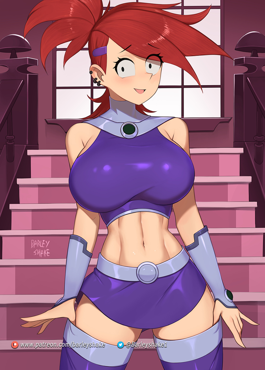 This is a pixiv picture whose title is Frankie Foster as Starfire.