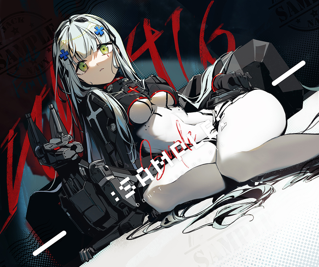 This is a pixiv picture whose title is HK416.