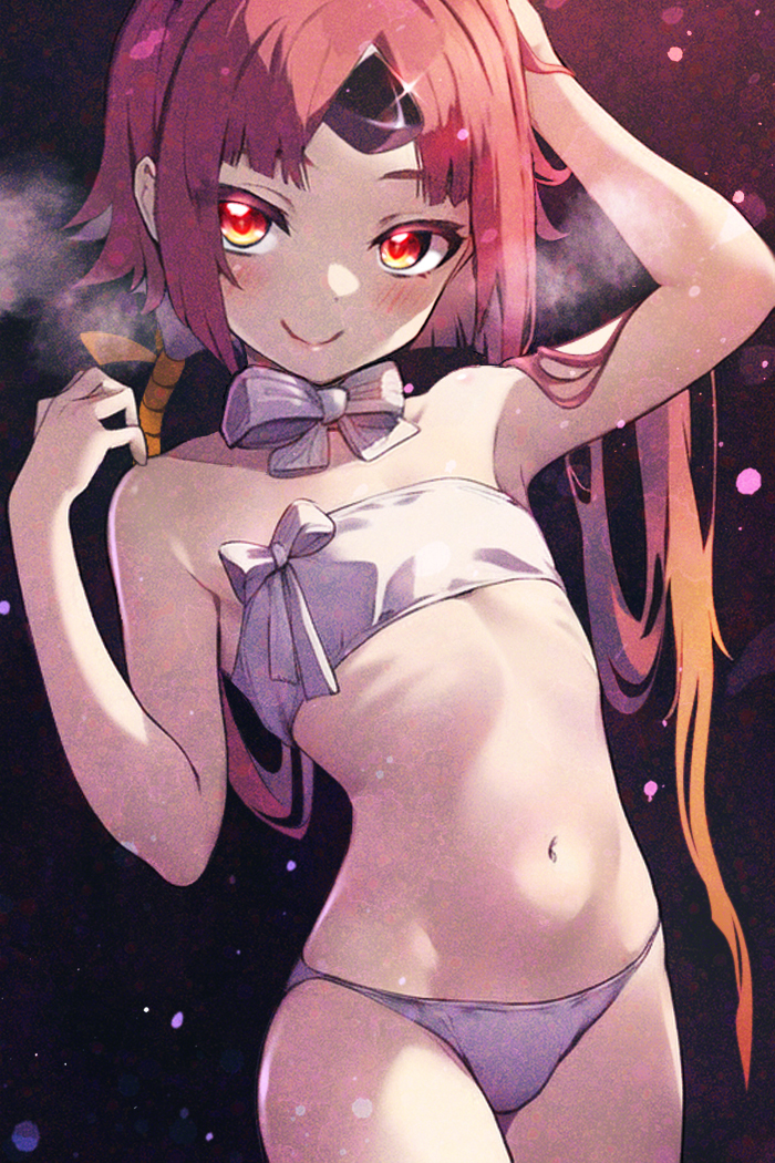 This is a pixiv picture whose title is 紅閻魔ちゃんの水着姿でち♪.