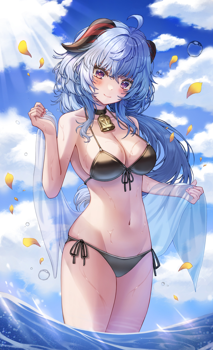 This is a pixiv picture whose title is 甘雨.