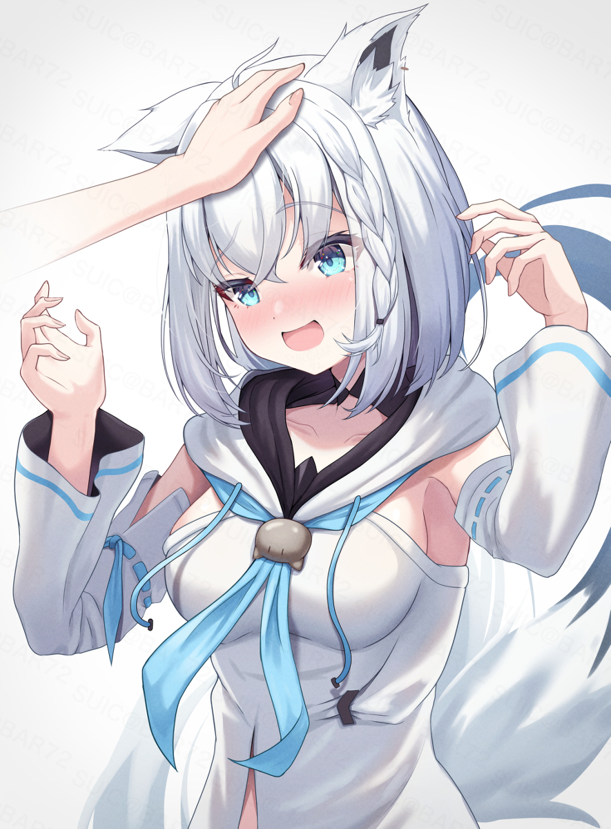 This is a pixiv picture whose title is 不意打ちなでなで.