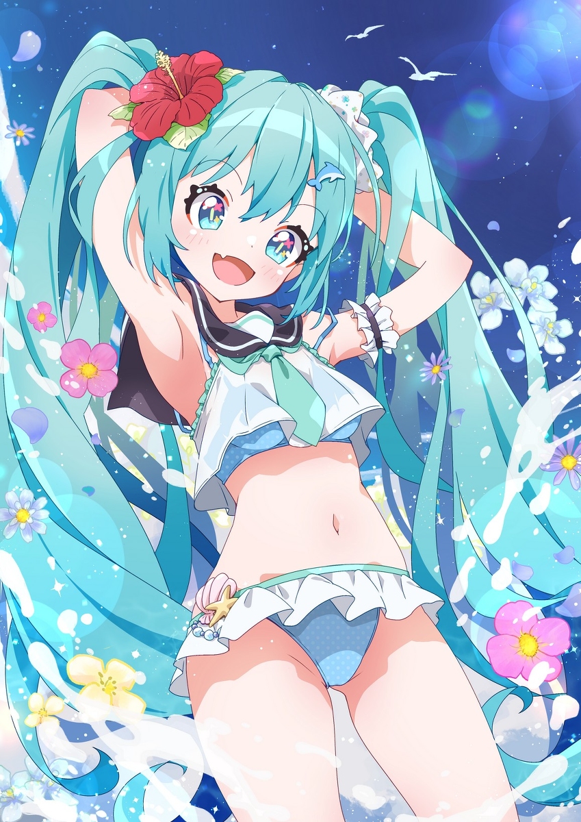 This is a pixiv picture whose title is 水着.