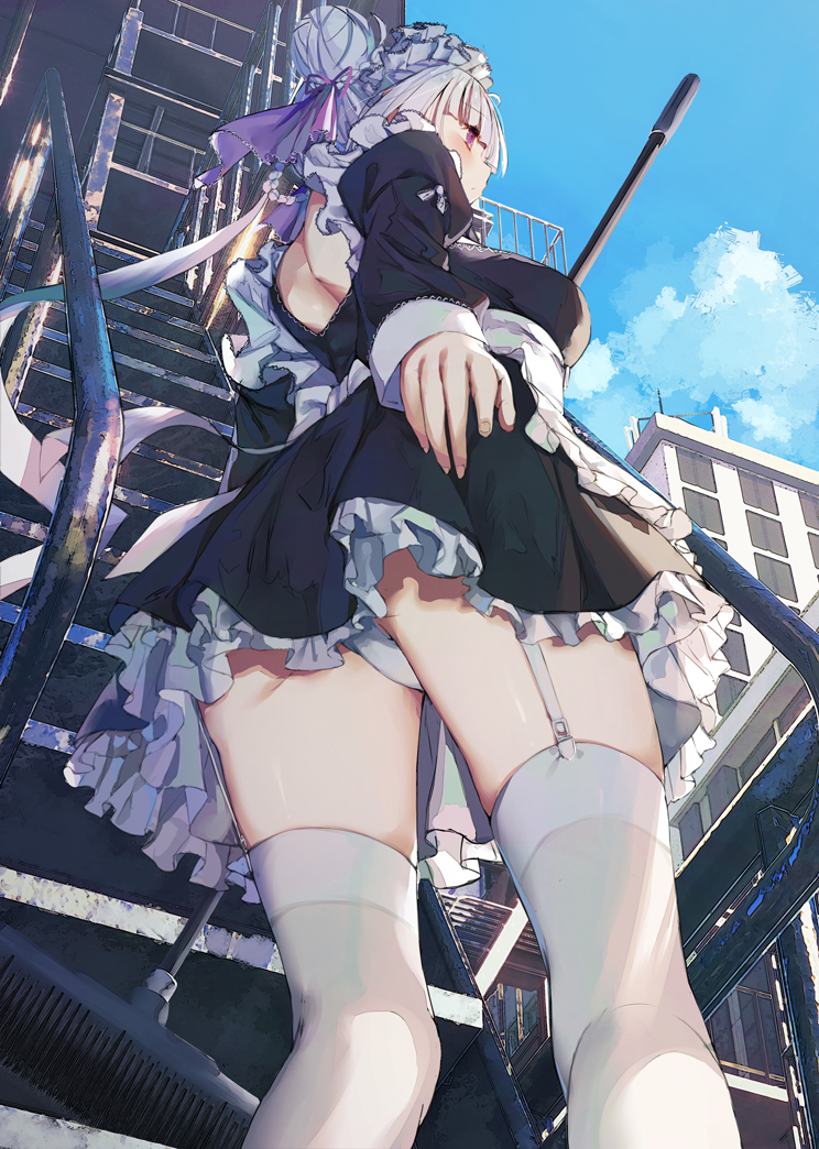 This is a pixiv picture whose title is meido.