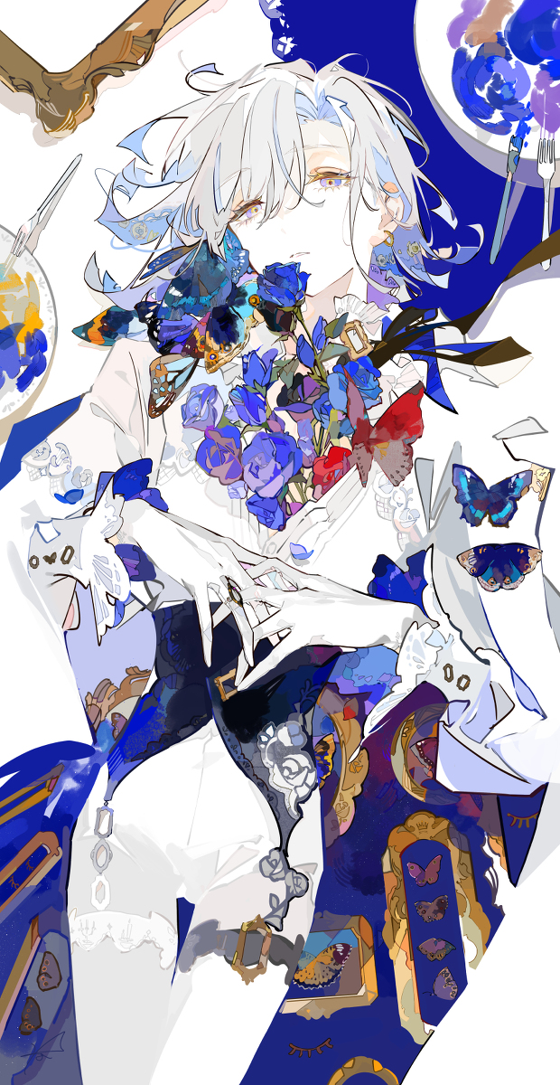This is a pixiv picture whose title is 🍽️.