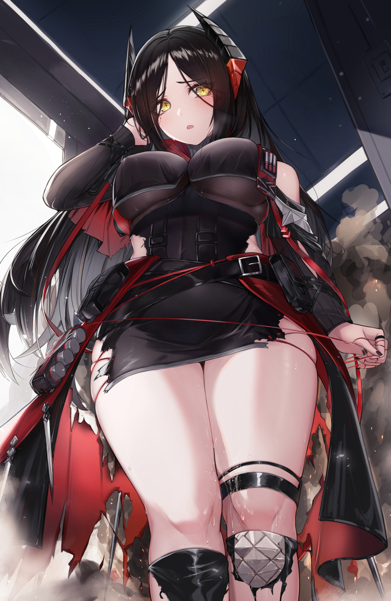 This is a pixiv picture whose title is 伊内丝 被w炸后.