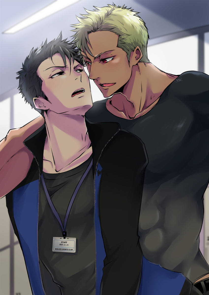 This is a pixiv picture whose title is 短髪男子.