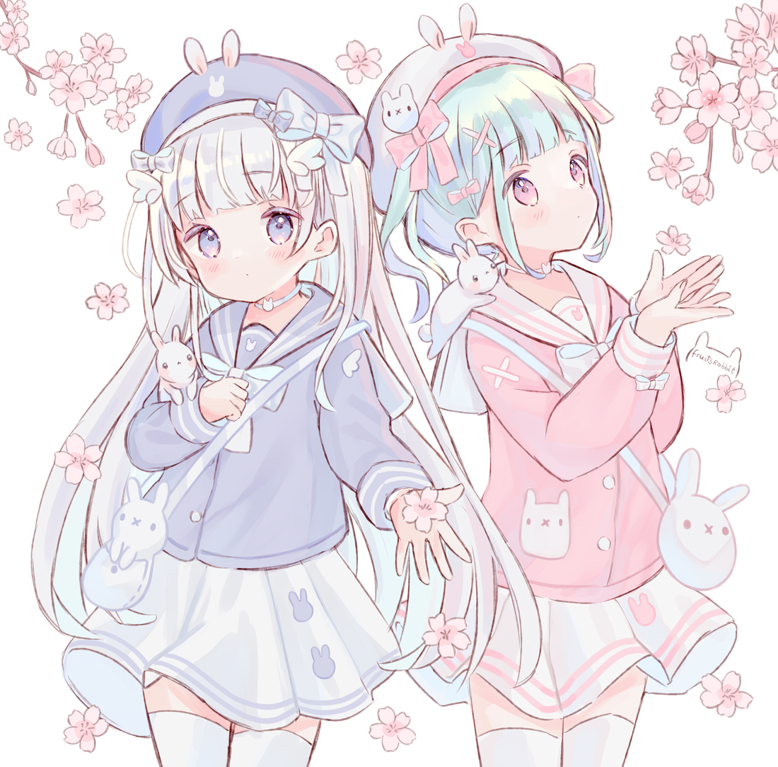 This is a pixiv picture whose title is さくら🌸🐇.