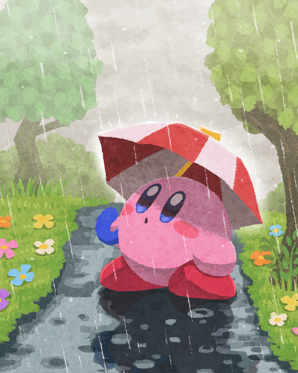This is a pixiv picture whose title is 雨の日.