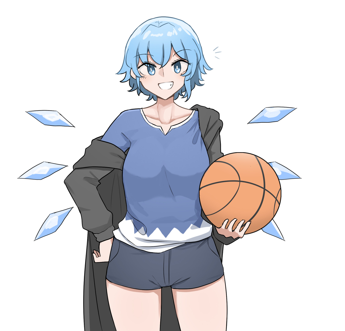 This is a pixiv picture whose title is Tomboy Cirno.