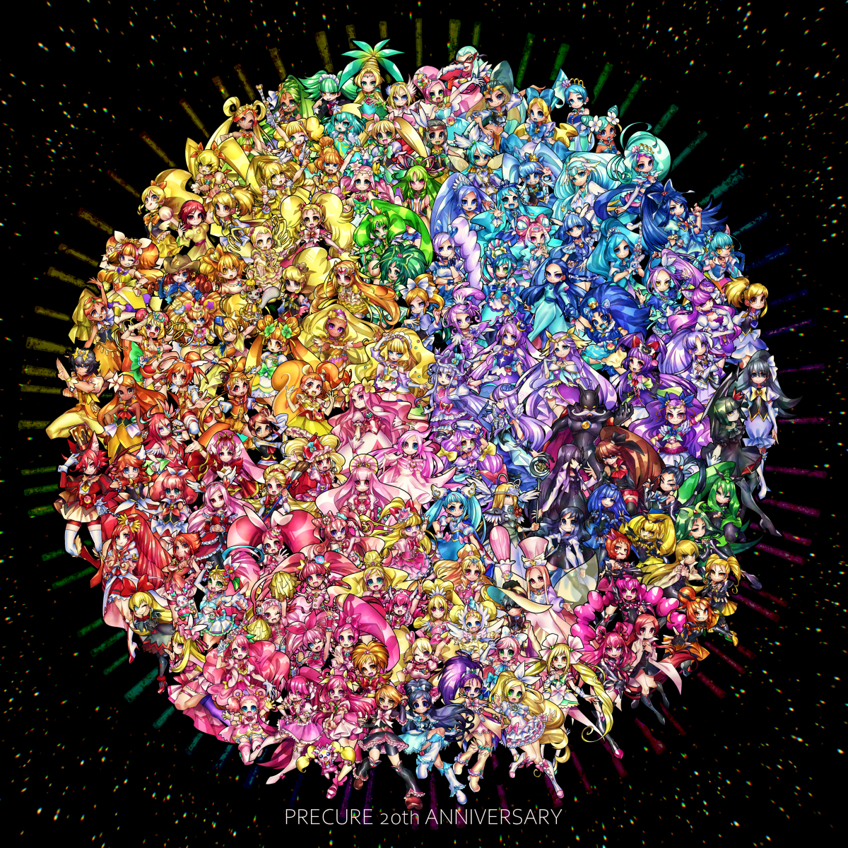 This is a pixiv picture whose title is PRECURE20thANNIVERSARY.