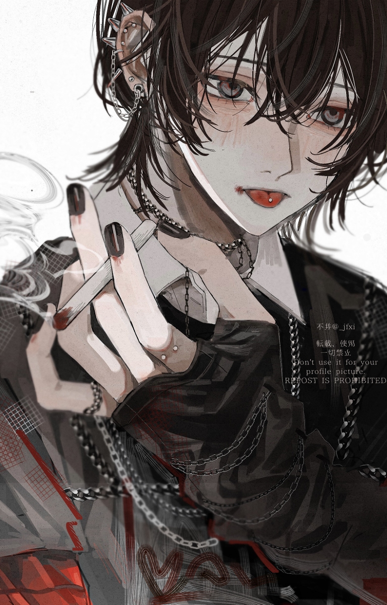 This is a pixiv picture whose title is punk rock.