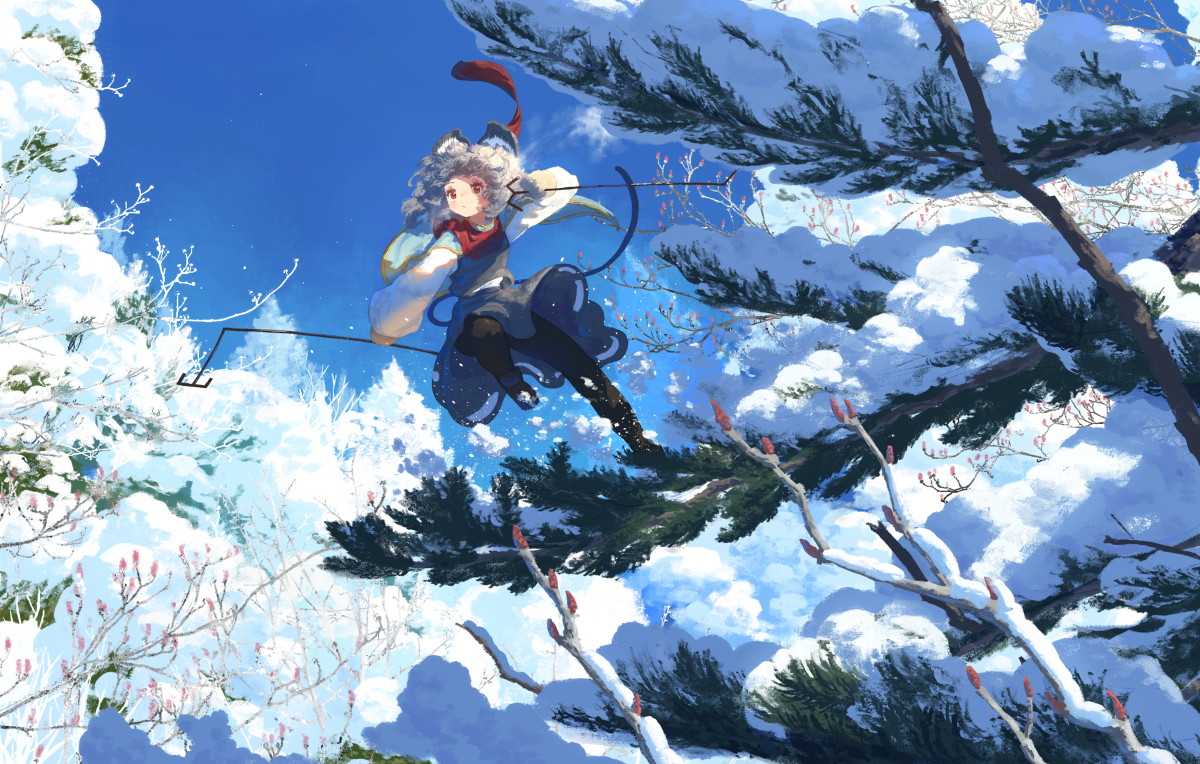 This is a pixiv picture whose title is 雪撒く.