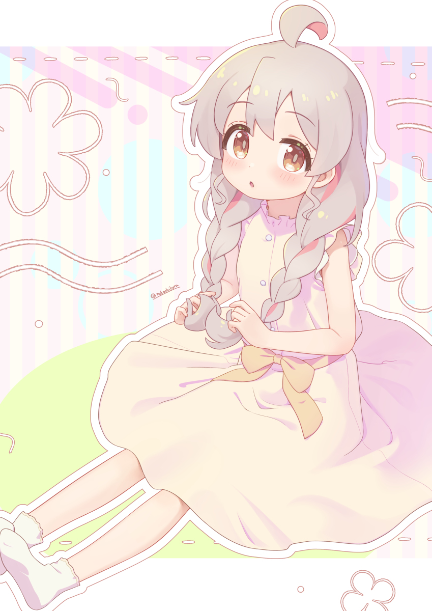 This is a pixiv picture whose title is みつあみまひろちゃん.