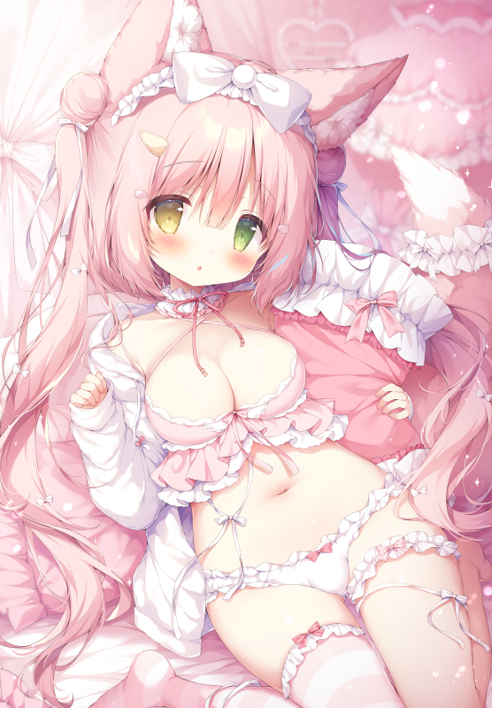 This is a pixiv picture whose title is 【お仕事】パジャマパーティ🎀.