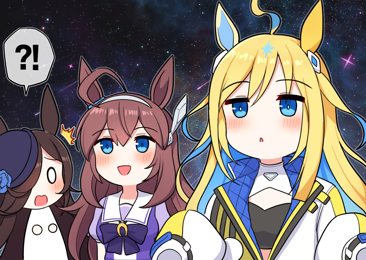 This is a pixiv picture whose title is 宇宙とユニヴァース.