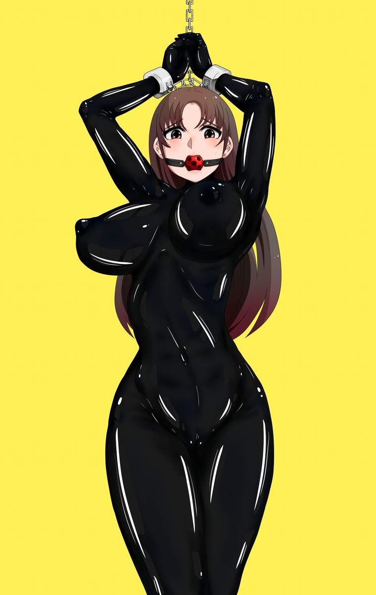 This is a pixiv picture whose title is 手枷さん　黒.