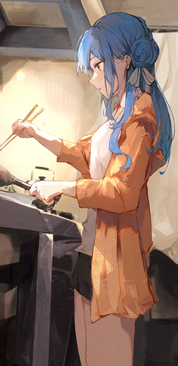 This is a pixiv picture whose title is 料理すいちゃん.