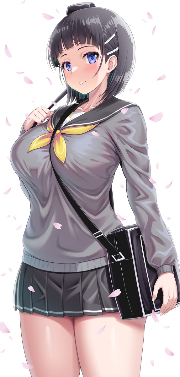 This is a pixiv picture whose title is JC制服直葉ちゃん.