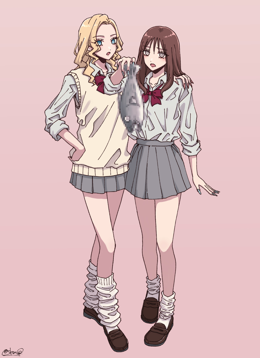 This is a pixiv picture whose title is 魔魚とギャルカップル.
