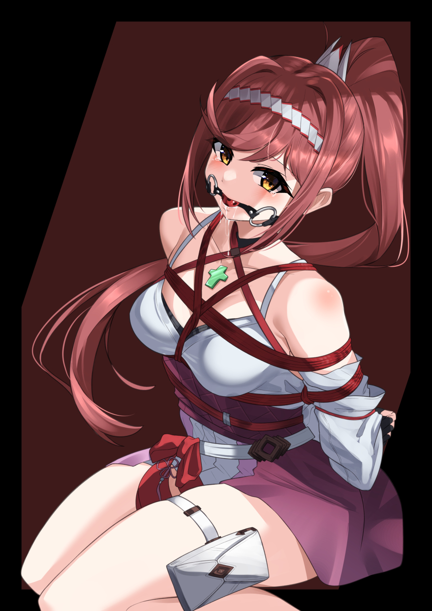 This is a pixiv picture whose title is カギロイちゃん緊縛.