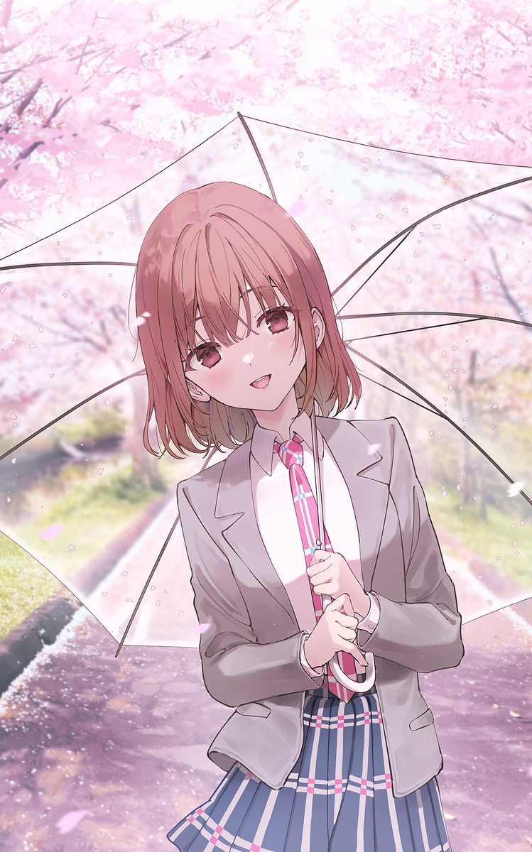 This is a pixiv picture whose title is ☂️🌸🌂.