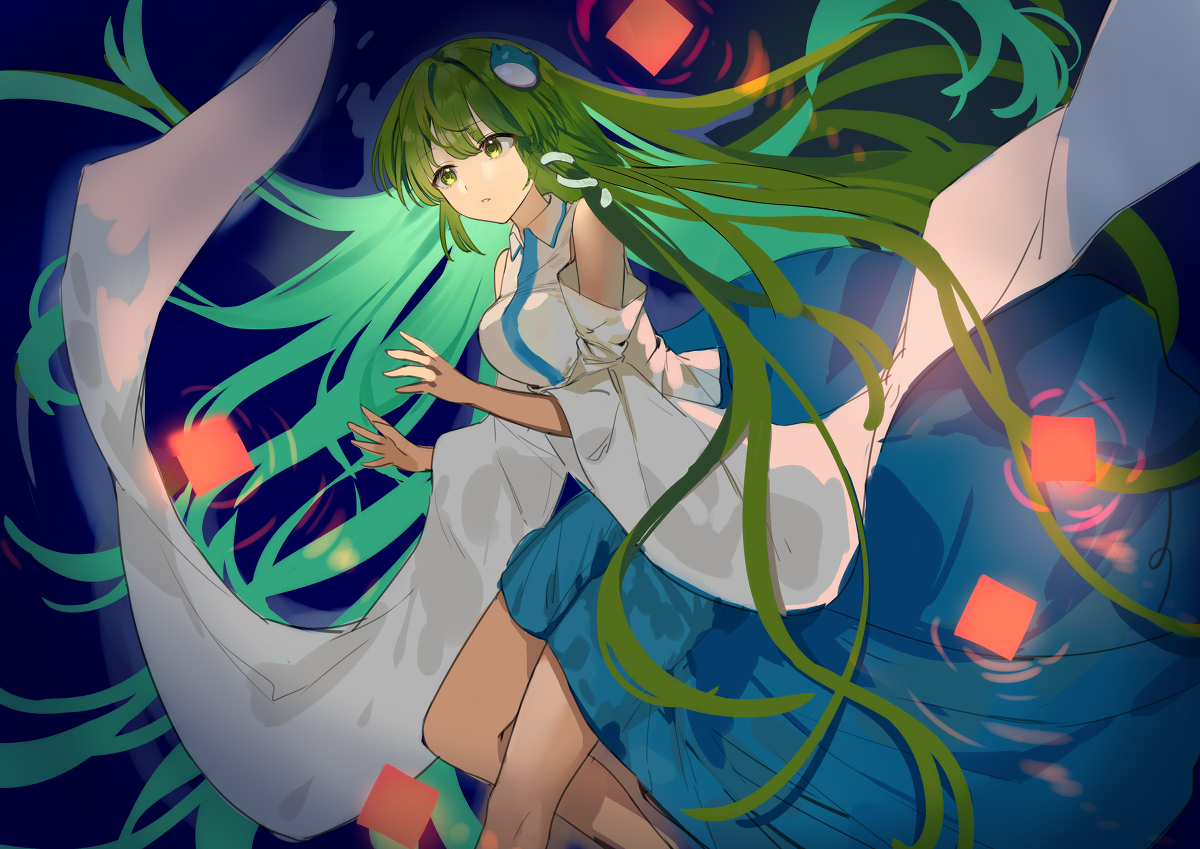 This is a pixiv picture whose title is sanae.