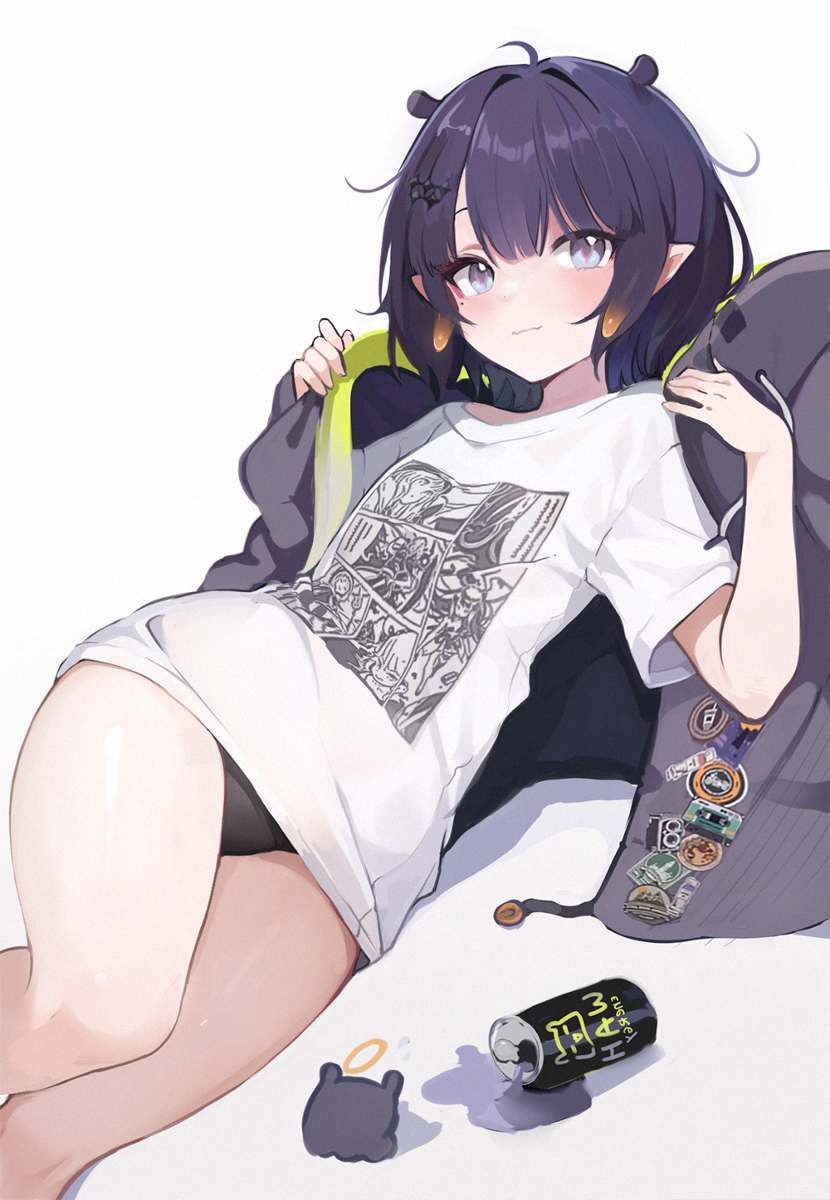 This is a pixiv picture whose title is Ina Ninomae New Outfit 💜.