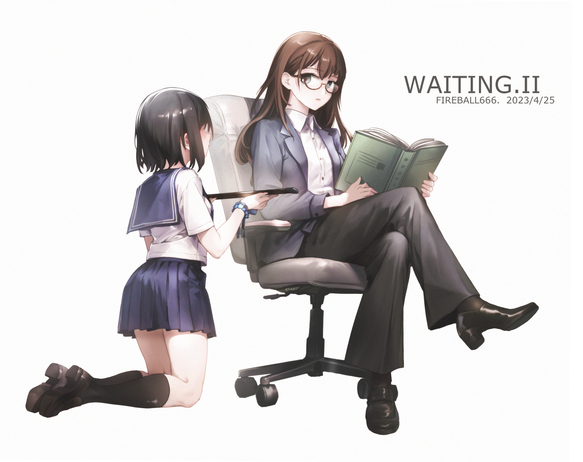This is a pixiv picture whose title is WAITING. II.