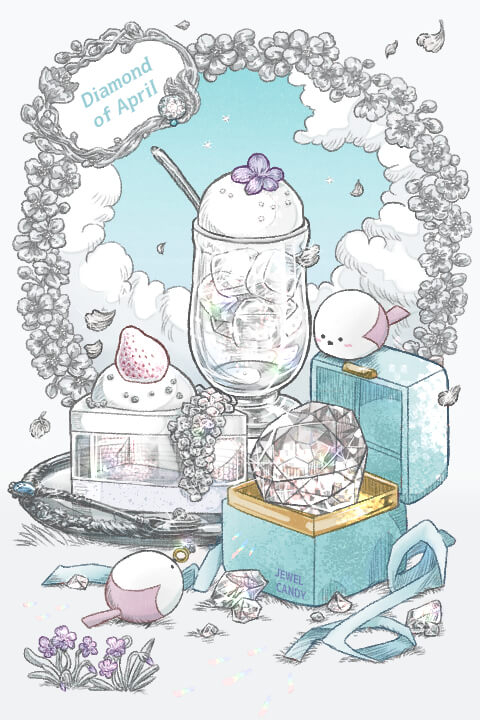 This is a pixiv picture whose title is 4月のダイヤモンド.