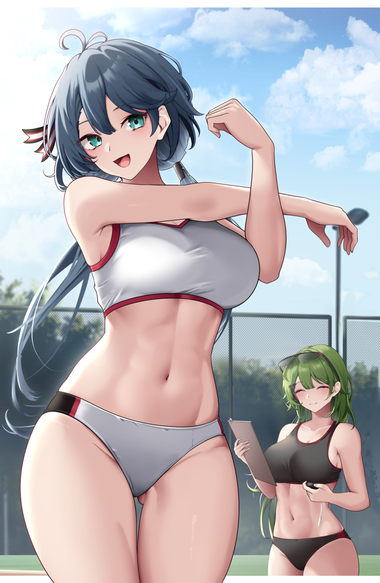 This is a pixiv picture whose title is skeb(ドルフロ).