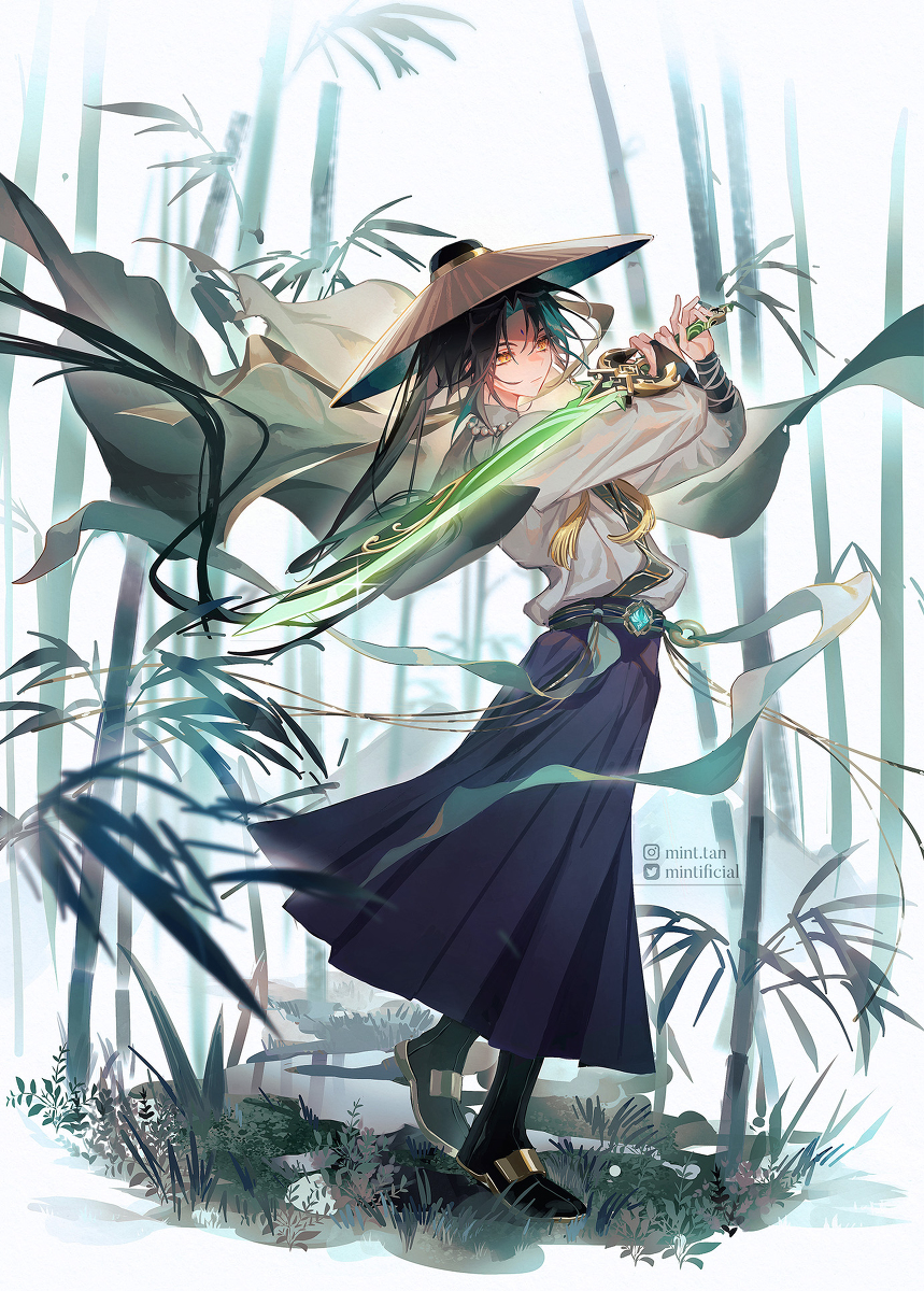 This is a pixiv picture whose title is [HoYoFair] Wuxia Xiao.