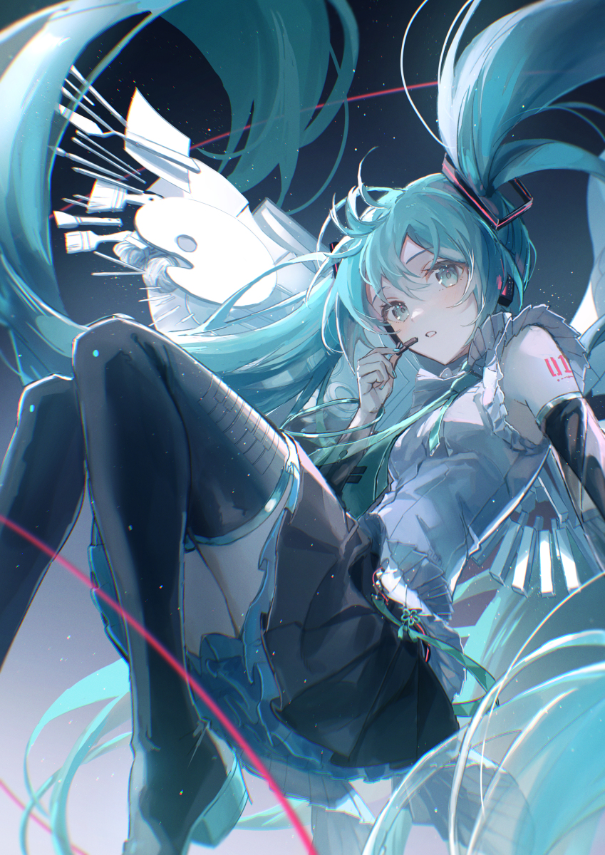 This is a pixiv picture whose title is ミクちゃん.